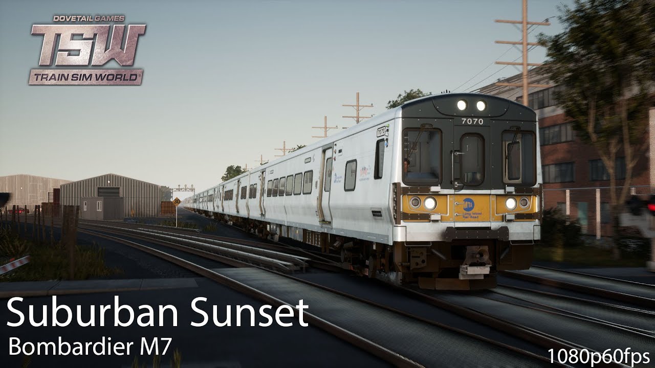 Suburban Sunset : Long Island Rail Road : Train Sim World 1080p60fps
