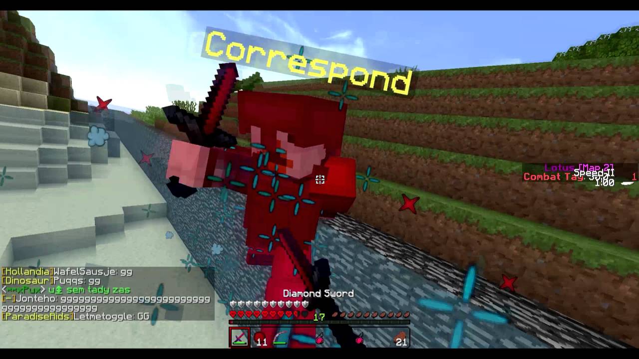 [Minecraft] LOTUSPVP #1 Solo Knock [Fail] [10v1]
