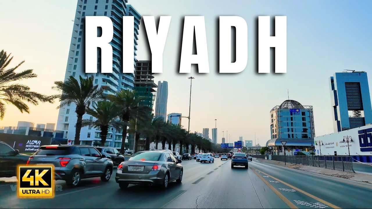 Riyadh Drive Kingdom Tower to Diriyah | 4K Sunset Drive | Bujairi Terrace | Scenic Saudi Arabia