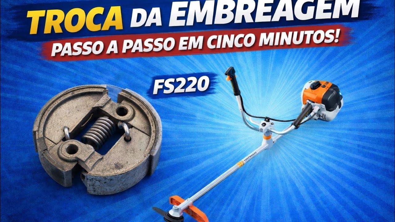Troca da mola da embreagem da Rocadeira sthil fs 220