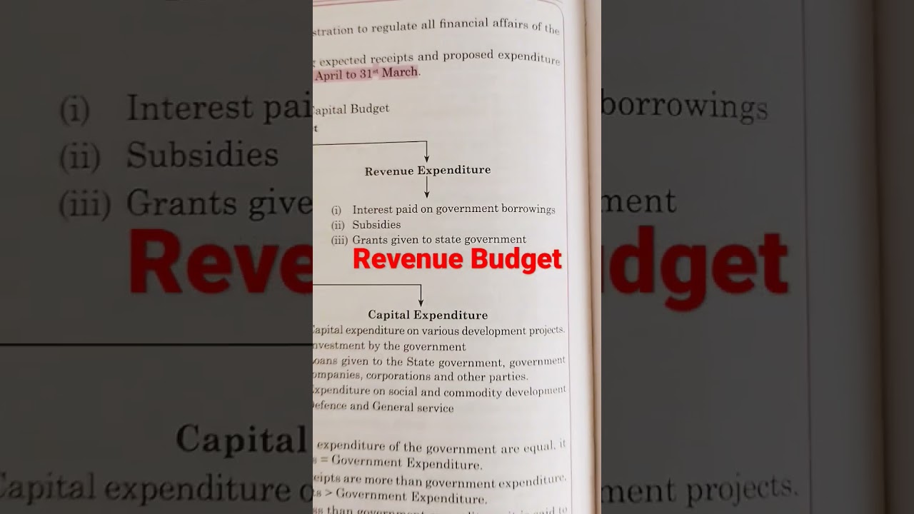 Revenue Budget.