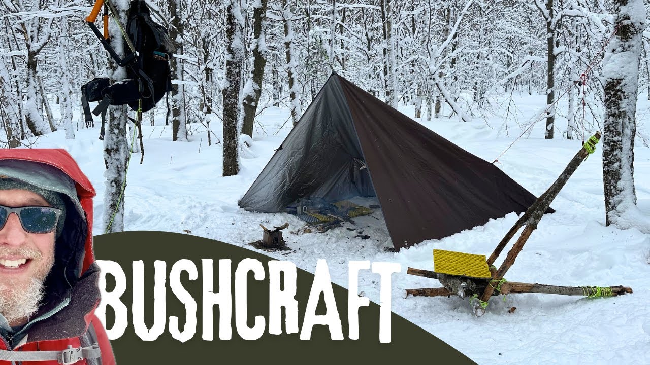 BUSHCRAFT: 4 jours en for&ecirc;t &ndash; abri, chaise bushcraft et bois gras