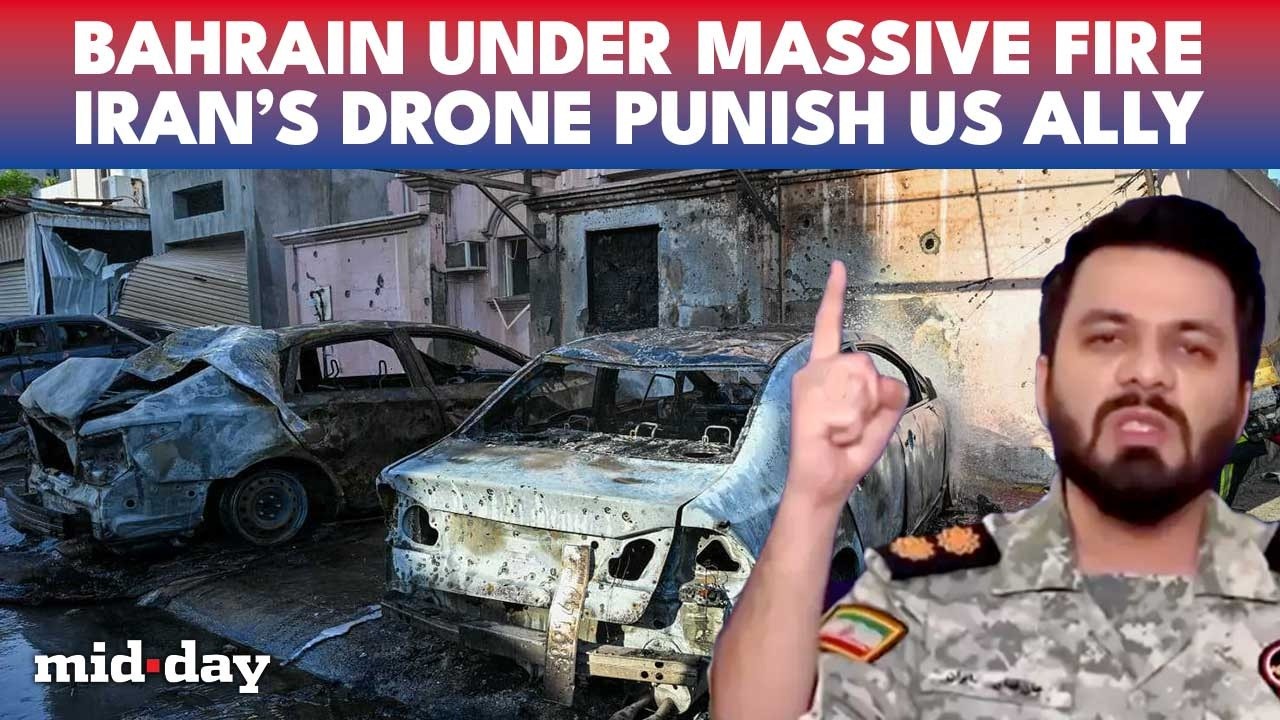 Bahrain BURNS From DEADLY Iranian Drones, Air Raid Sirens BLARE As US Ally Dragged Into War