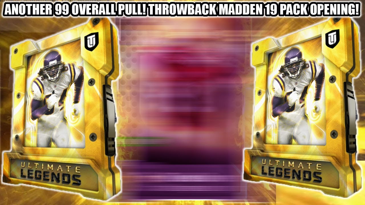 ANOTHER 99 OVERALL PULL! THROWBACK MADDEN 19 PACK OPENING!