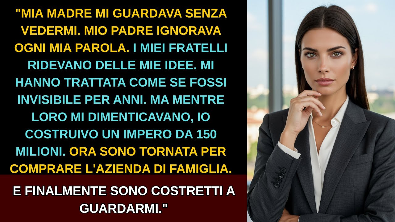 La mia famiglia mi ha ignorata con freddezza, spegnendo ogni speranza di affetto dentro me