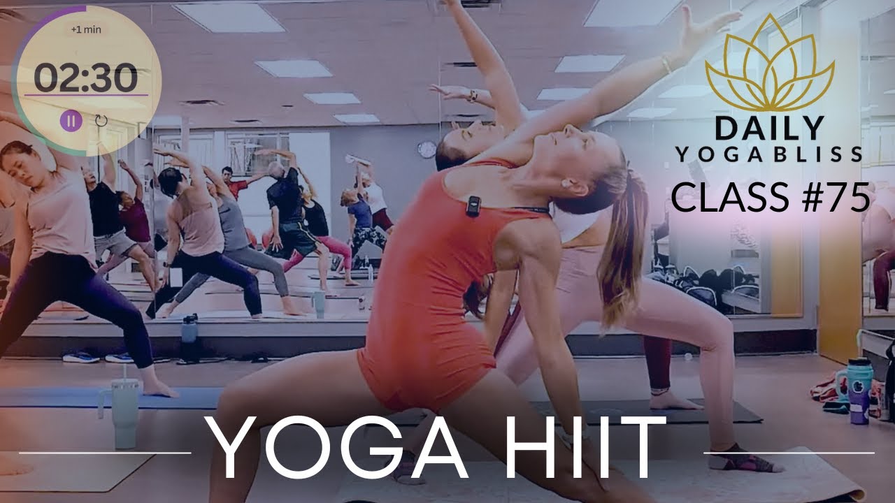 60-MIN POWER YOGA HIIT WORKOUT (weight loss, sweaty full body flow, abs)/ DailyYogaBliss Flow #75