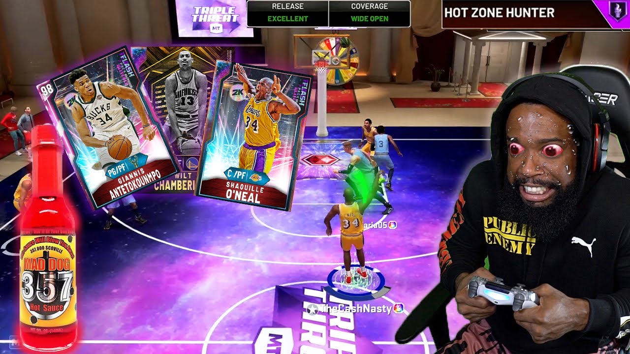 OPAL SHAQ 100% FROM SHOOTING 3'S! 1 MILLION SCOVILLE HOT SAUCE FORFEIT CHALLENGE! NBA 2k20