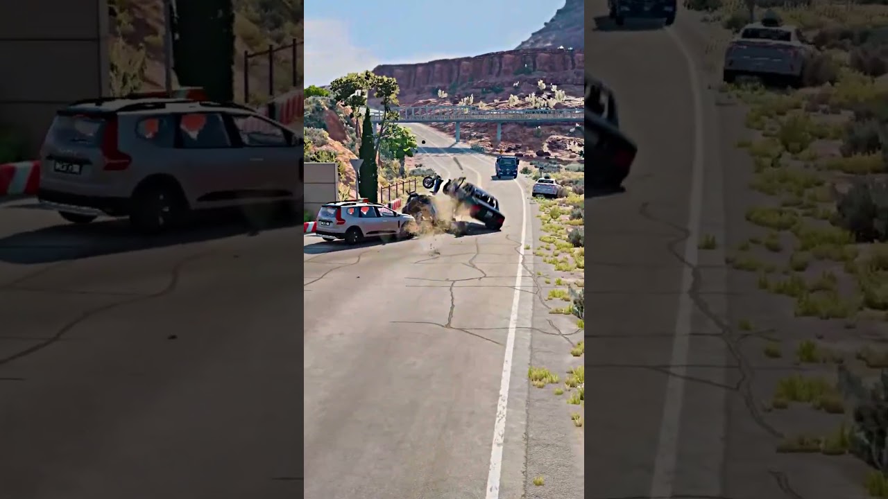 Realistyczne wypadki samochodowe na autostradzie nr 219