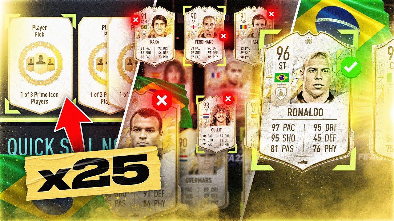 FIFA 22 25 x NEW* Prime Icon Player Pick Packs!
