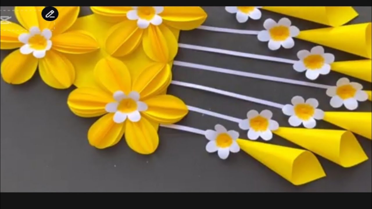 Unique Flower Wall Hanging /Quick Paper Craft For Home Decoration /Easy Wall Mate / DIY Wall Decor