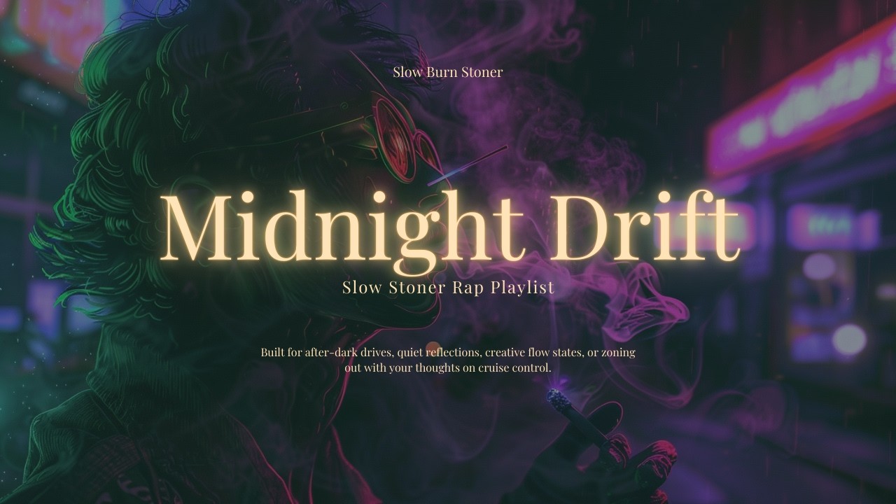 'Midnight Drift' Playlist — 🌿 420 Vibe Music | Chill Rap • Bluesy Hip-Hop • Stoner Mood