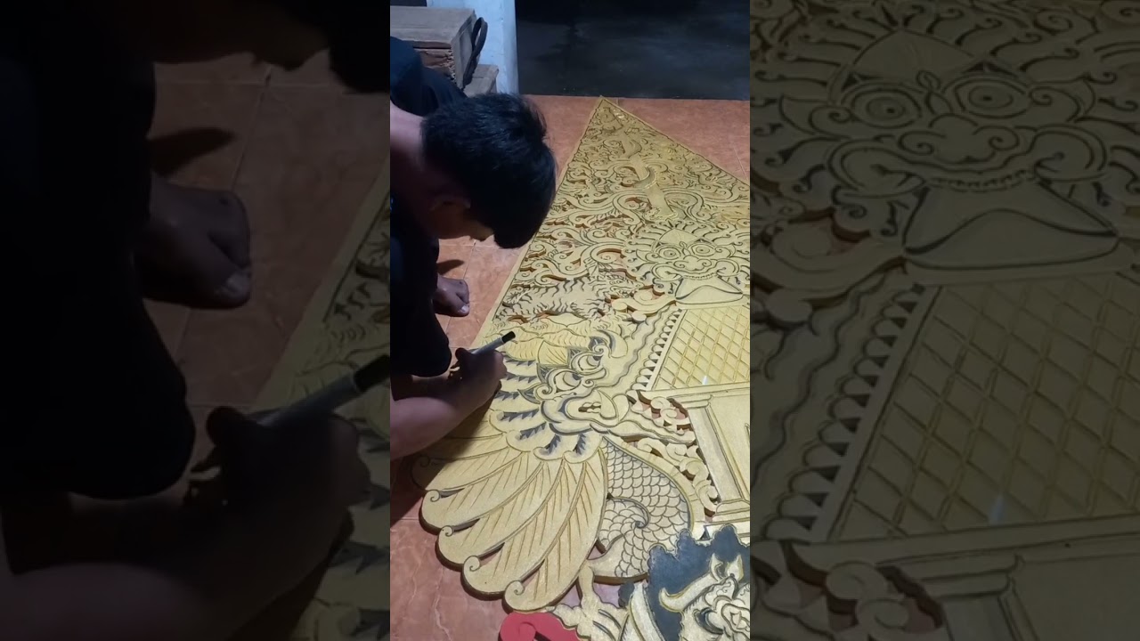 proses membuat gunungan wayang #gunungan #wayang  #seni