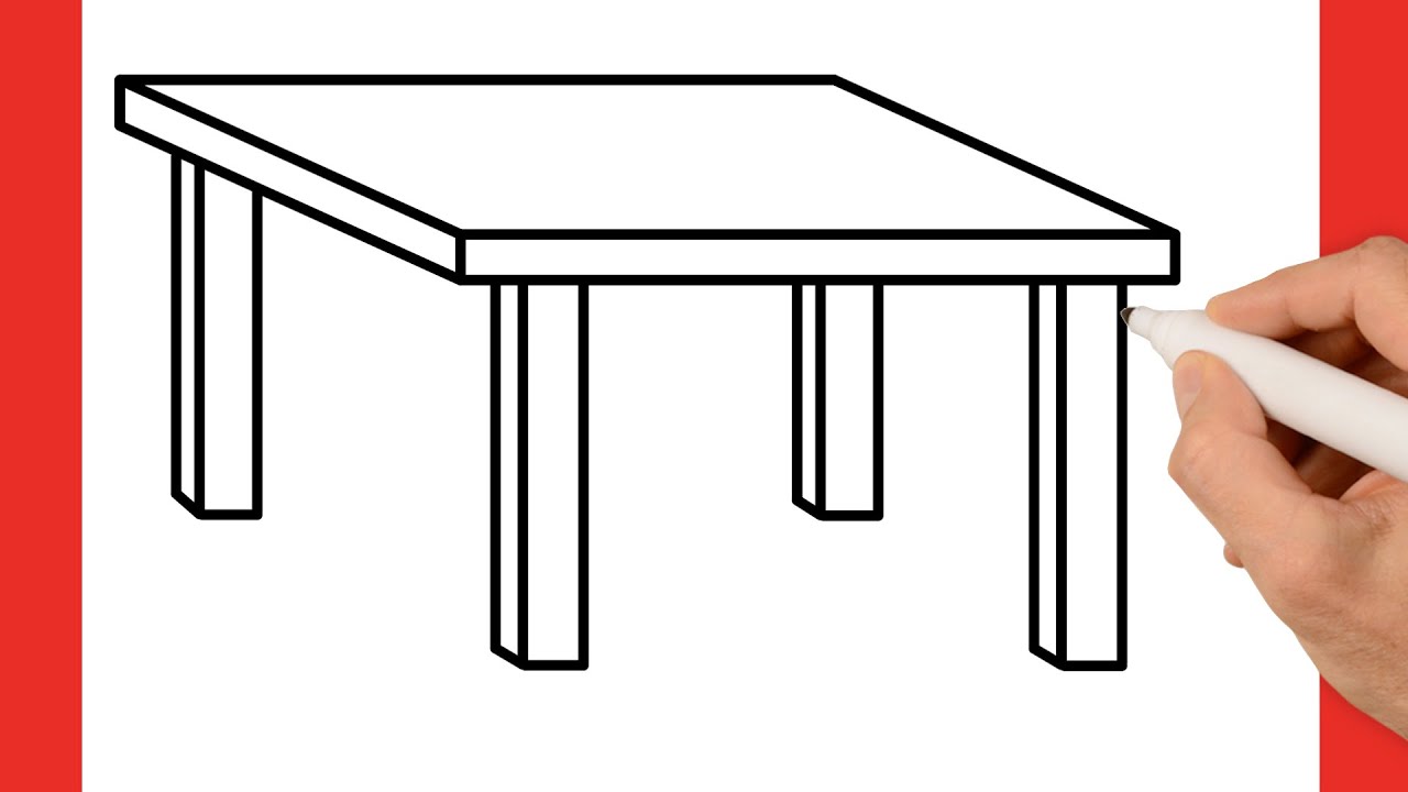 COMO DIBUJAR UNA MESA ✅