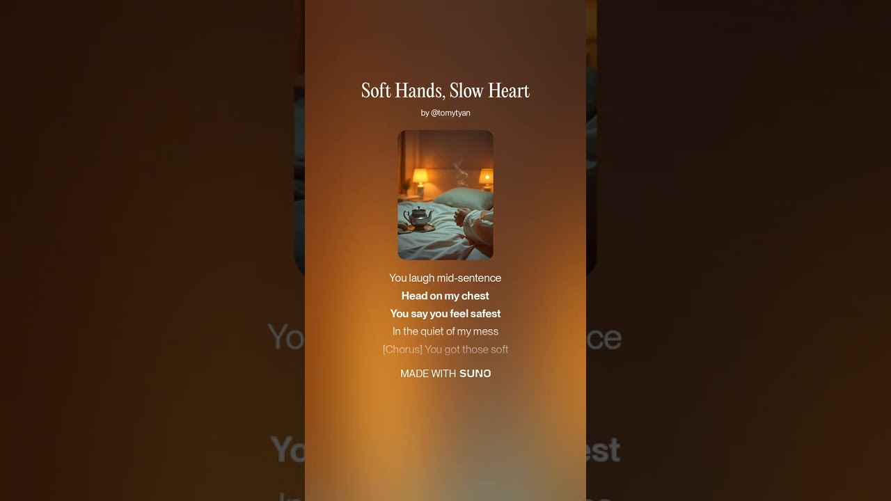 Soft Hands, Slow Heart(Official Lyric Video) / AI Female Vocal Ballad癒やし、心地よい、AI音楽