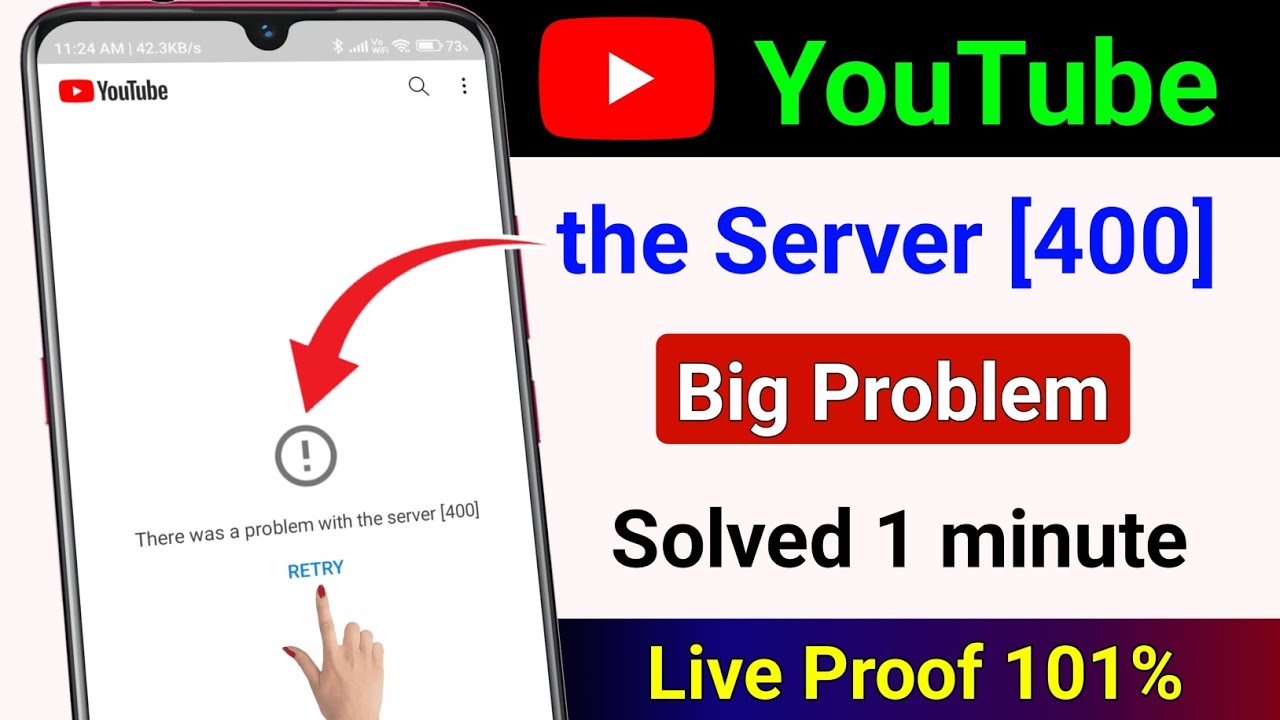 Fix Youtube there was a problem with the server [400] | Youtube server 400 error problem solved