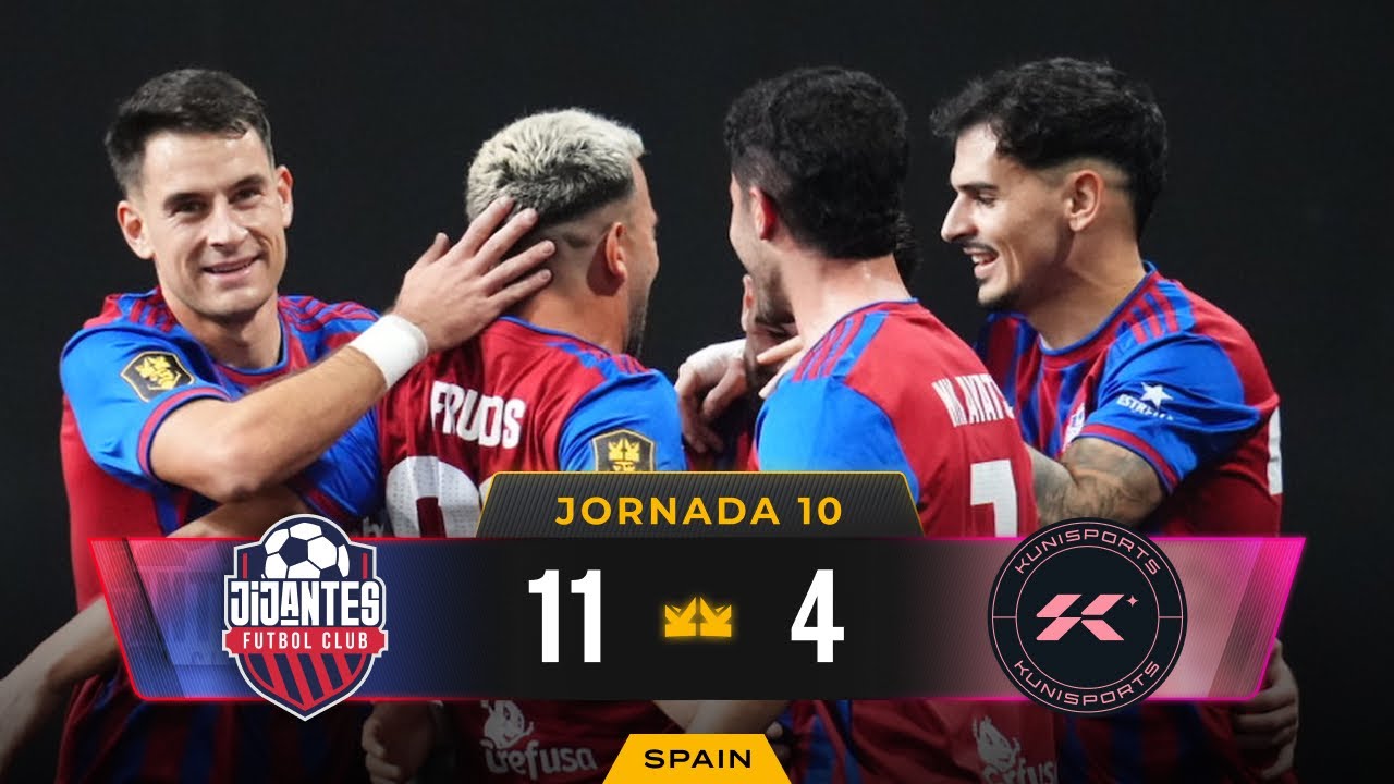 Jijantes FC de GERARD ROMERO VS Kunisports de KUN AGÜERO | Partido completo Jornada 10 (11-4)