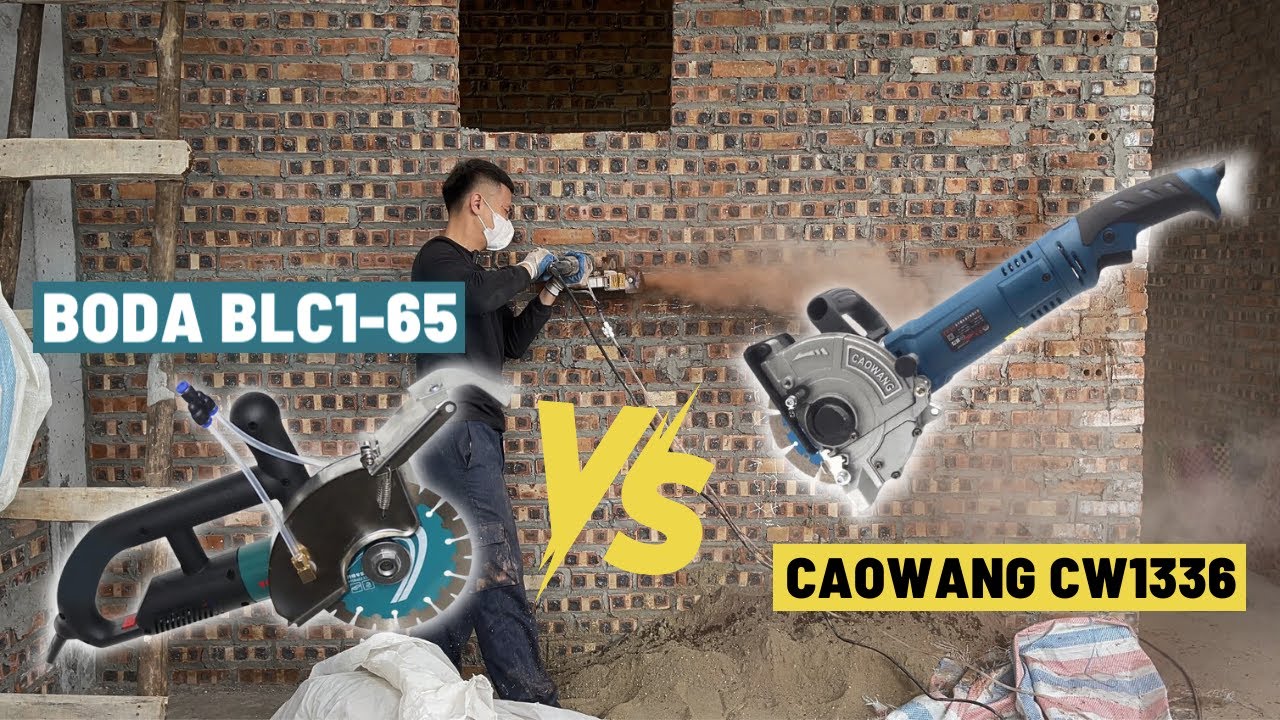 Cắt Tường Thực Tế Tại Công Trình Với Máy Cắt Caowang CW1336 Và Boda BLC1-65