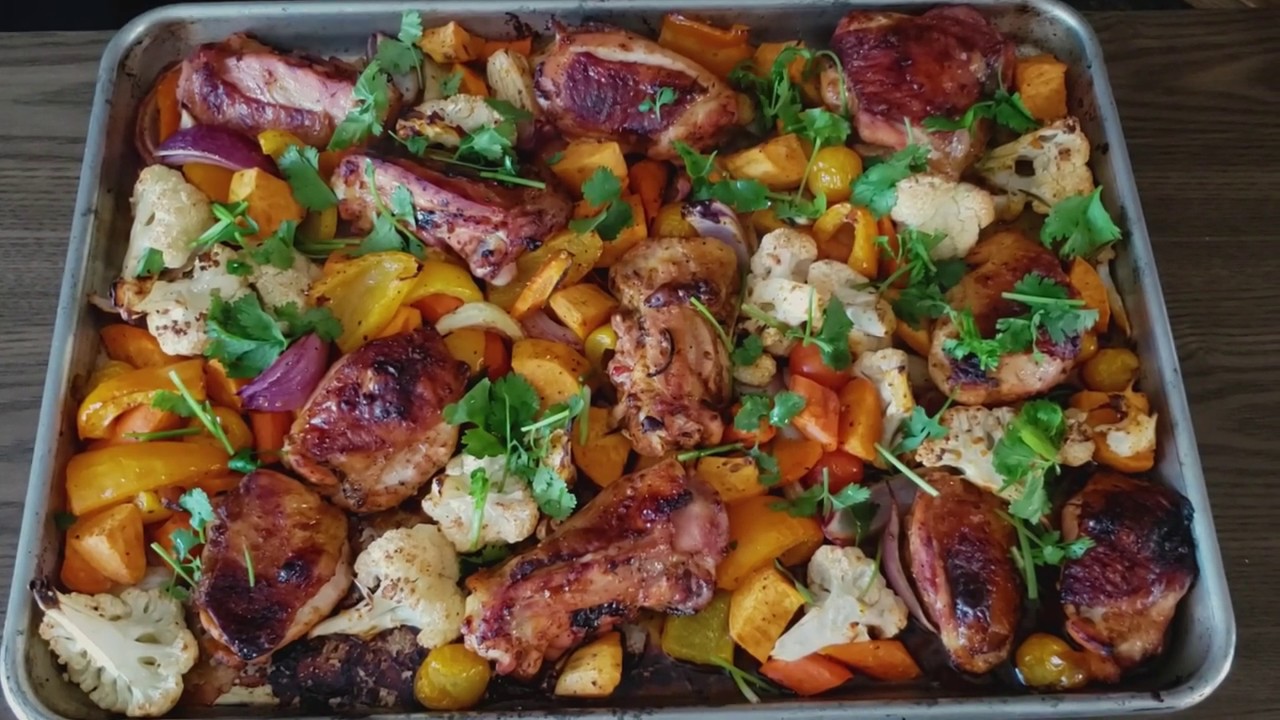 EASY HARISSA BAKED CHICKEN RECIPE | SHEET PAN CHICKEN DINNERS