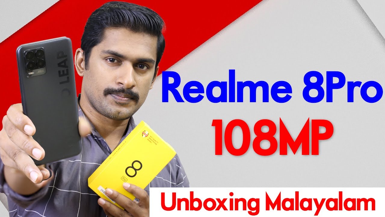 Realme 8 Pro Unboxing and initial impressions Malayalam/108mp Camera phone Unboxing Malayalam