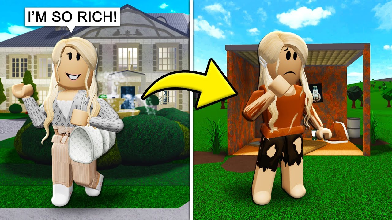 She Pretended To Be Rich But Was Secretly HOMELESS! (Roblox Bloxburg)