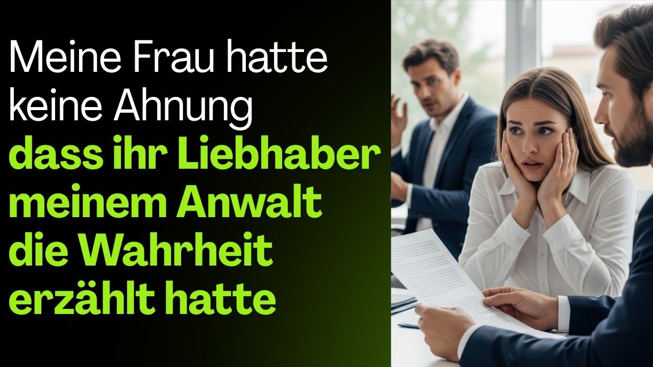 Meine Frau hatte keine Ahnung, dass ihr Liebhaber meinem Anwalt die Wahrheit erzählt hatte