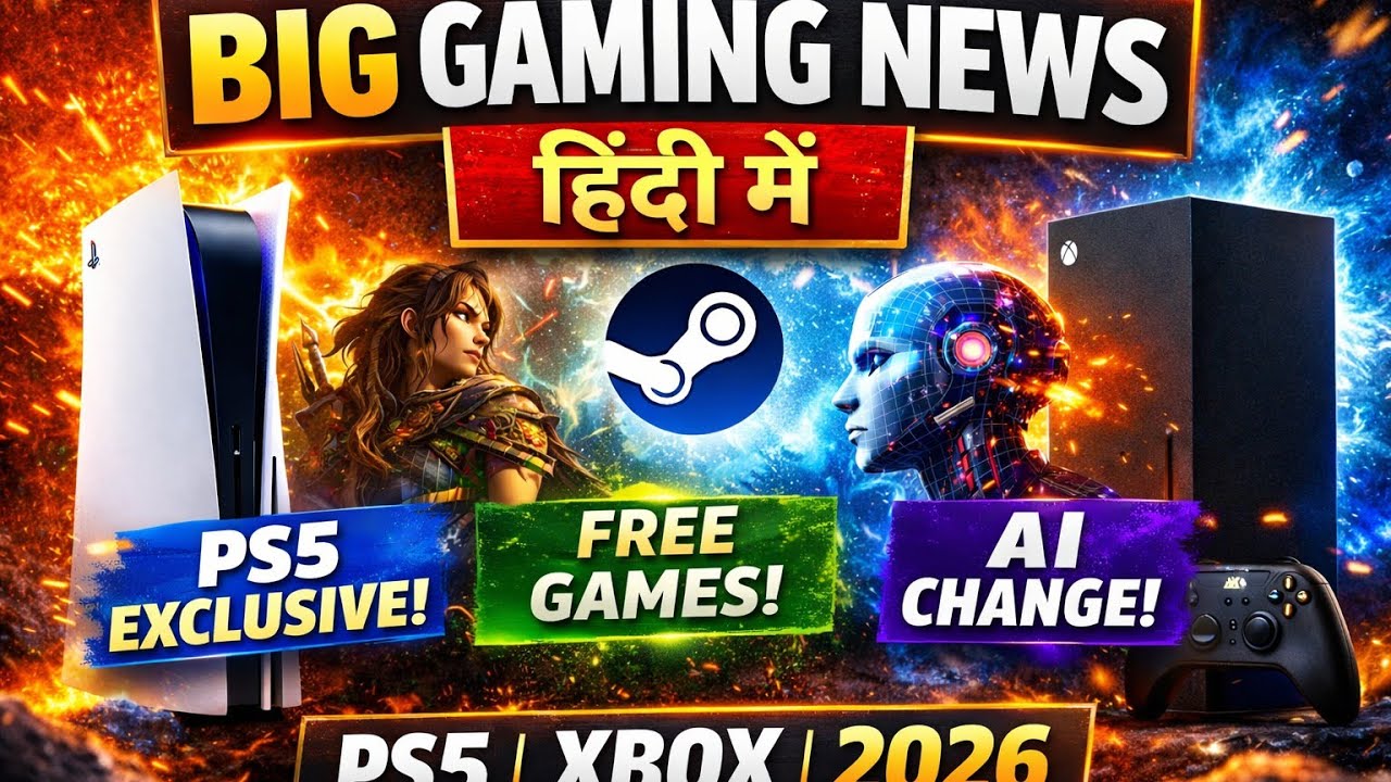 Gaming News Today Hindi 🔥 PS5, Xbox, Free Games, AI & Upcoming Games 2026