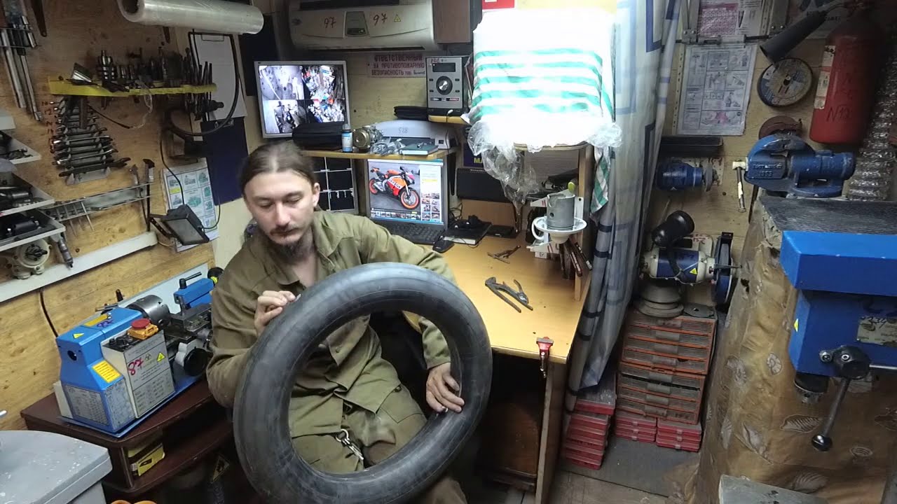 Как устранить пробой в камере без клея и латок.