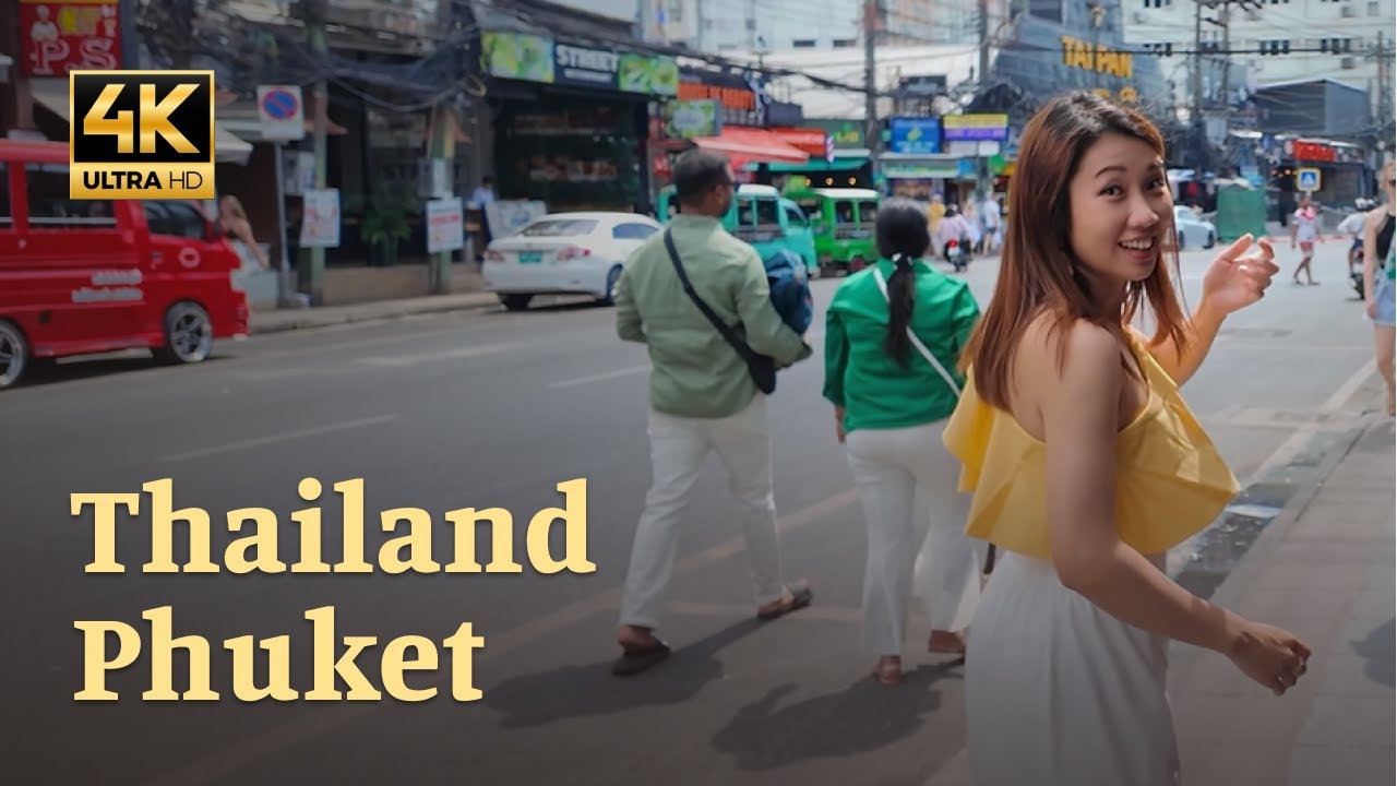 Thailand Phuket Walking Tour | 4K | Patong, Bangla Road, Rawai, City, Beaches, View