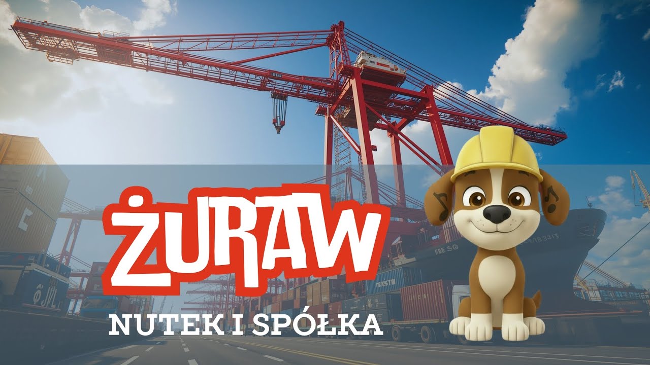 Żuraw 🏗 Żurawie wieżowe dla dzieci 🚧 Piosenka o dźwigach i maszynach budowlanych | Nutek i Spółka