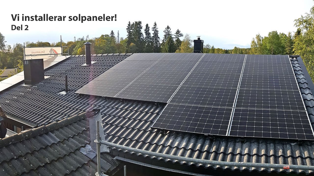 Vi installerar solpaneler.  Del 2