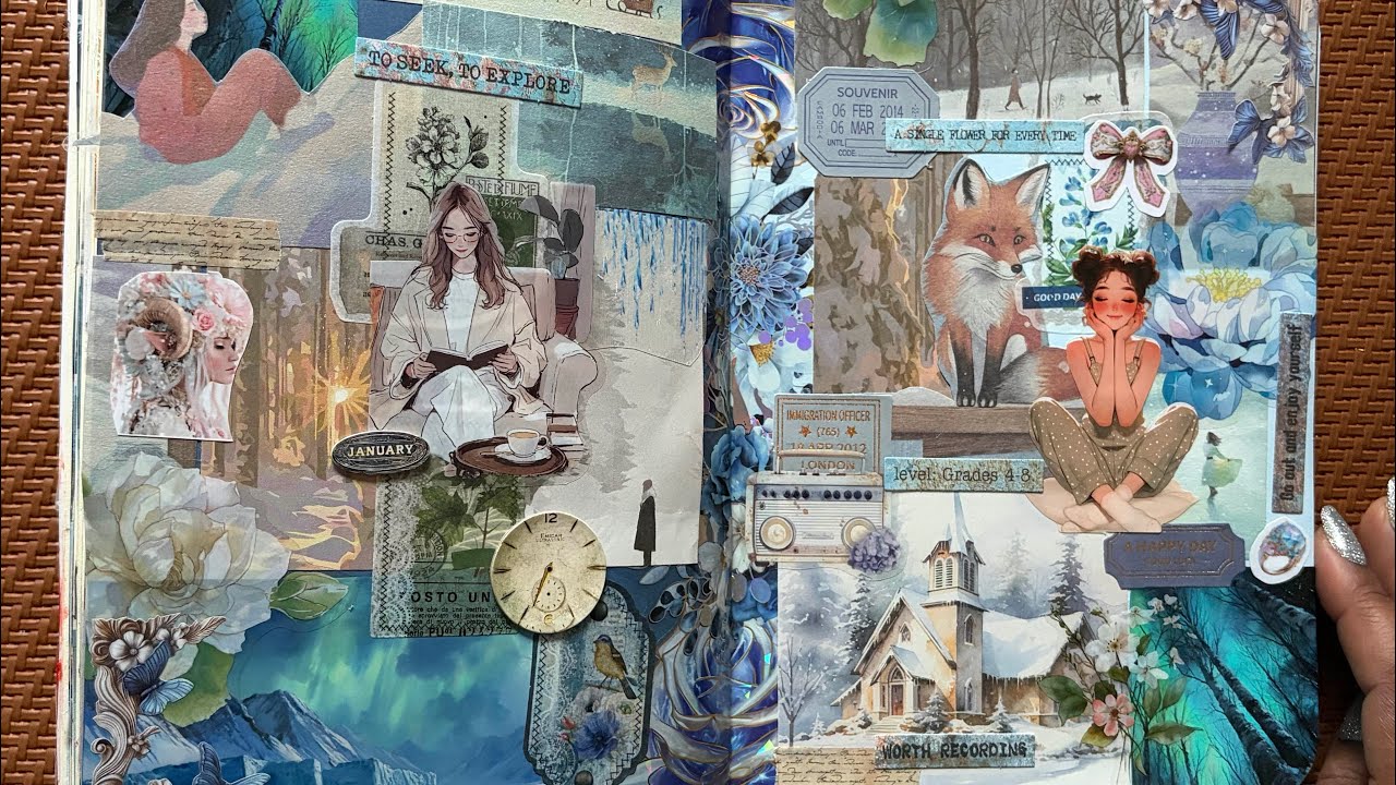 Inner January 2026 | Calm Art Journaling & Slow Collage | 10 min Creative Journaling