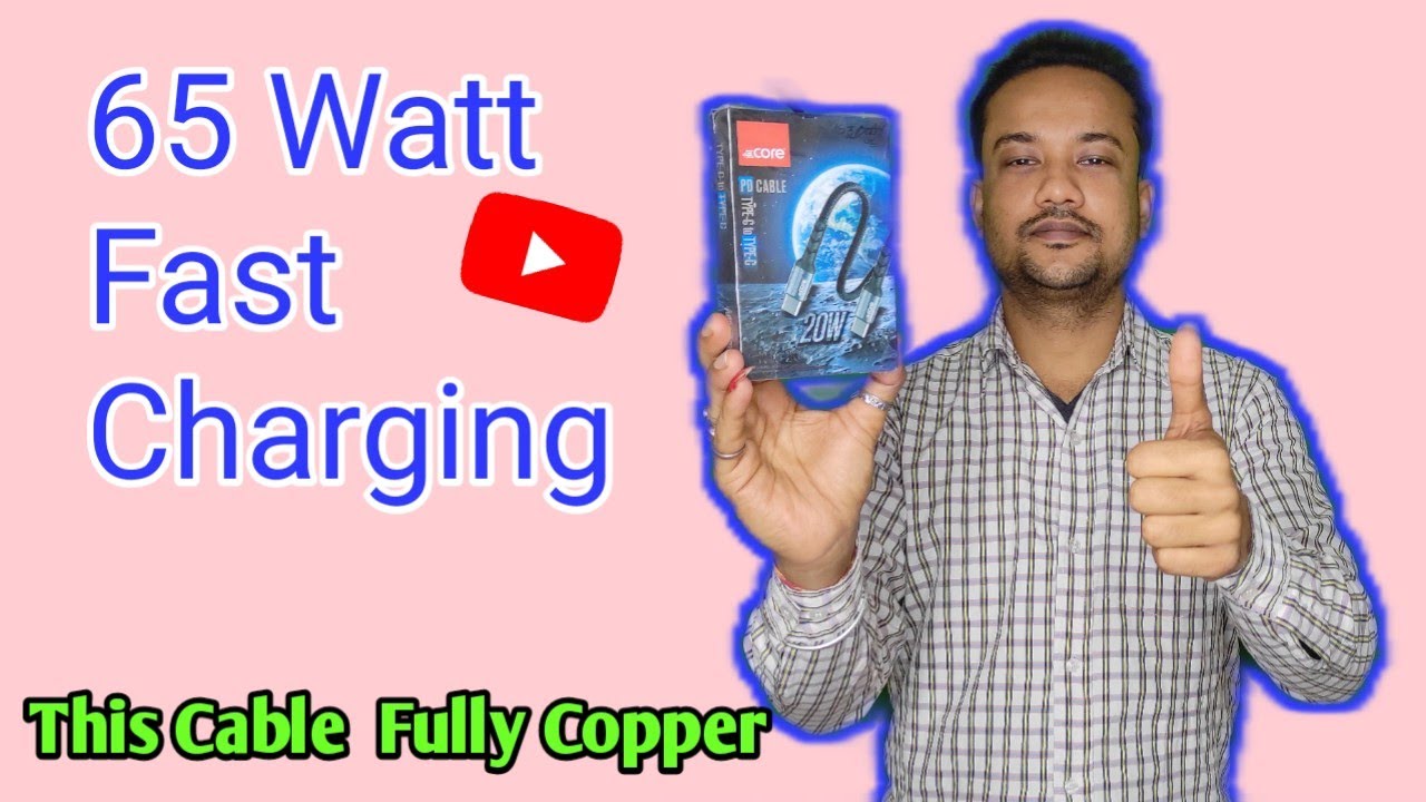 65 wt Best Type C Cable  For Fast Charging 2024  Review & Unboxing