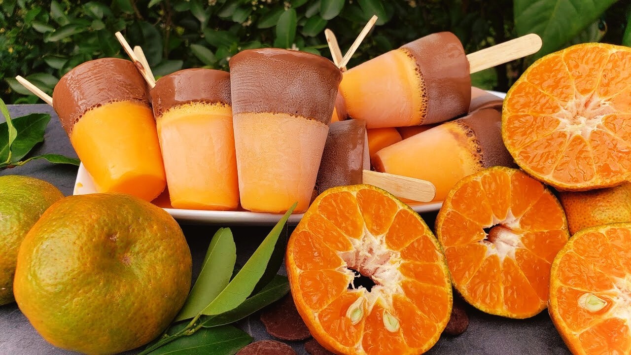 helados de CHOCOMANDARINA dos sabores diferentes que combinan perfectamente
