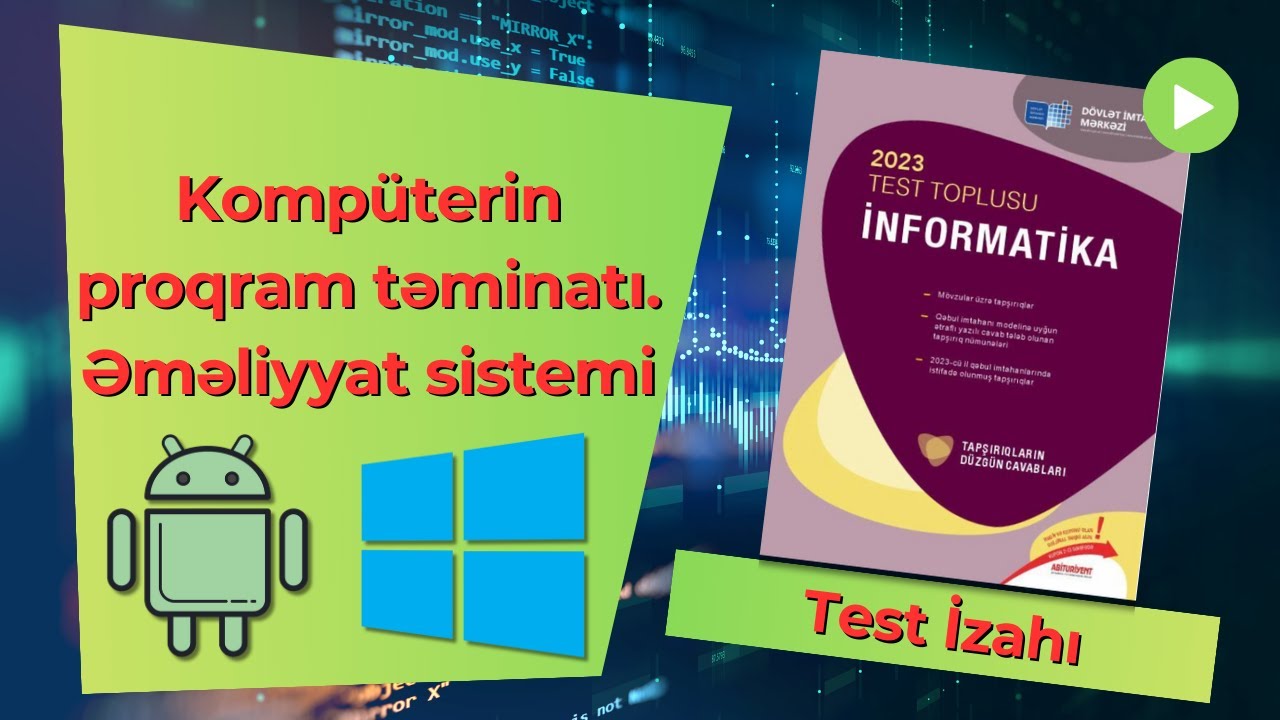 Kompüterin proqram təminatı. Əməliyyat sistemi