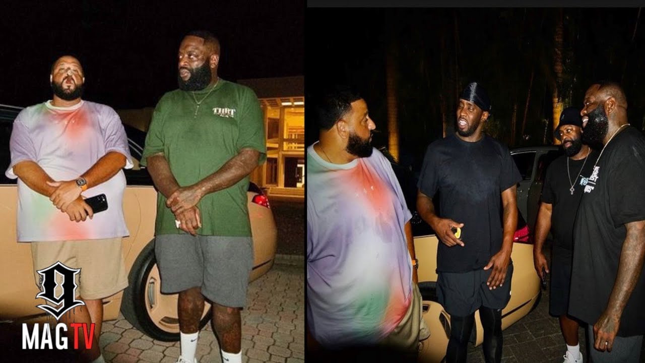 Rick Ross & DJ Khaled Pull Up To Diddy's Star Island Mansion In Back To Back Custom Maybach's! 🚘