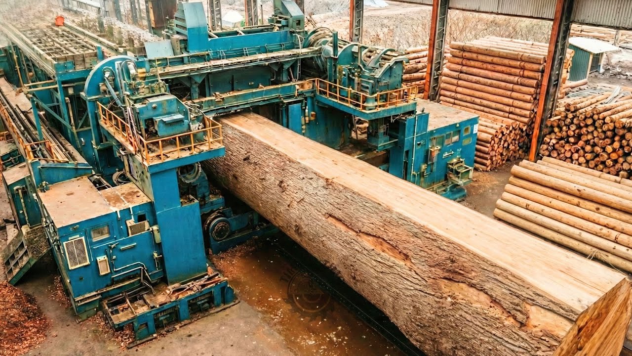 INSIDE THE BIGGEST WOOD SAWMILL FACTORY – HOW PLYWOOD GOES FROM LOGS TO TABLES | FACTORY TOUR