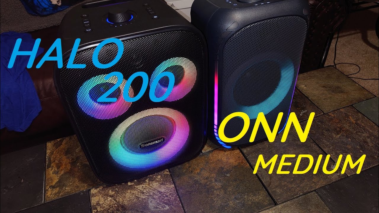 Tronsmart Halo 200 vs ONN Medium Party Speaker - Bluetooth Speaker Basement Brawl 🏘 Battery Powered