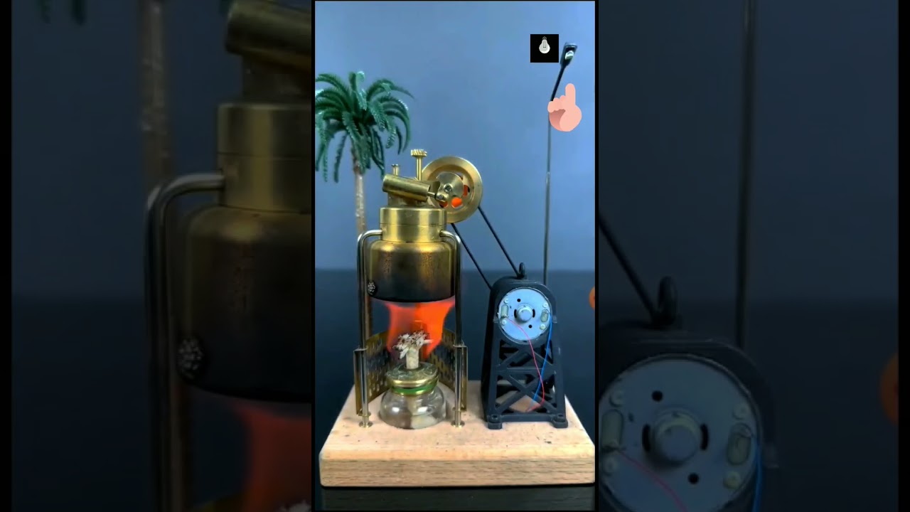 🔥Steam Engine Model..#powergeneration #engineering #steam #turbin #shorts #trending #light #creative
