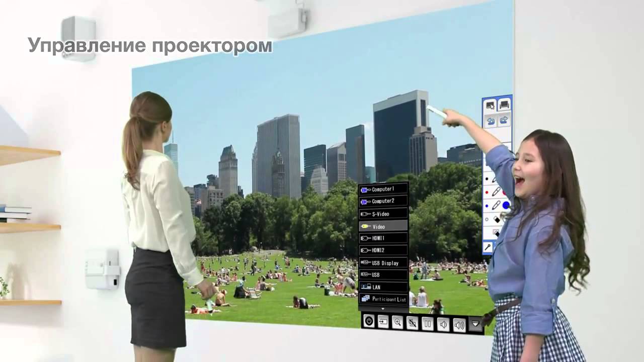 Интерактивные ультракороткофокусные проекторы Epson EB 595Wi