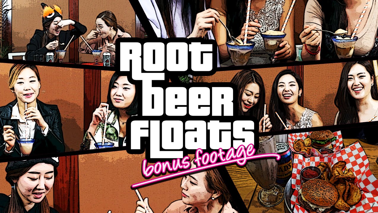 Korean Girls Try Root Beer Floats [Bonus footage]