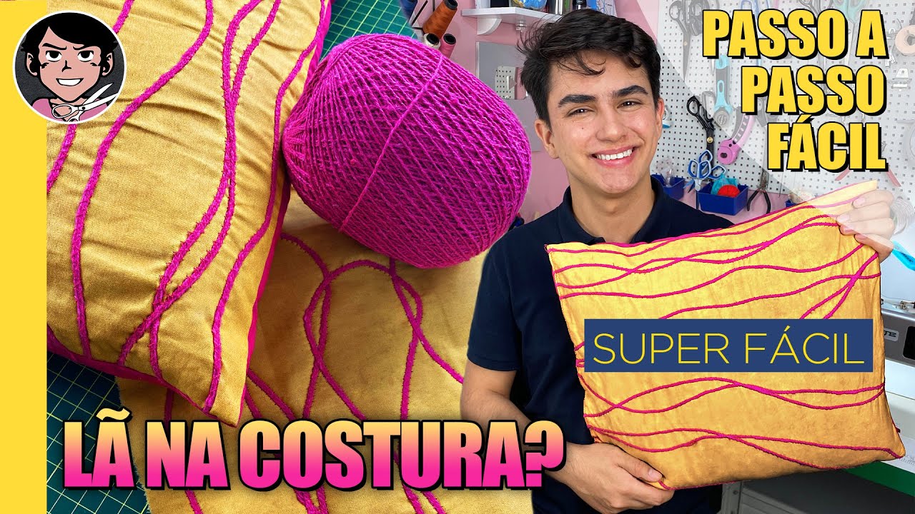 Técnica Incrível para Detalhes usando Lã na costura [Almofada Decorada | Dicas de Acabamento]
