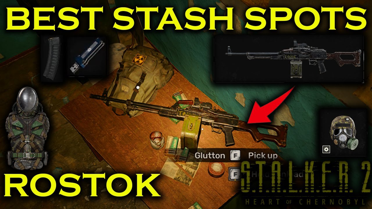 BEST STASH SPOTS IN ROSTOK STALKER 2, UNIQUE WEAPONS, ARMOR, ATTACHMENTS, AND ARTIFACTS