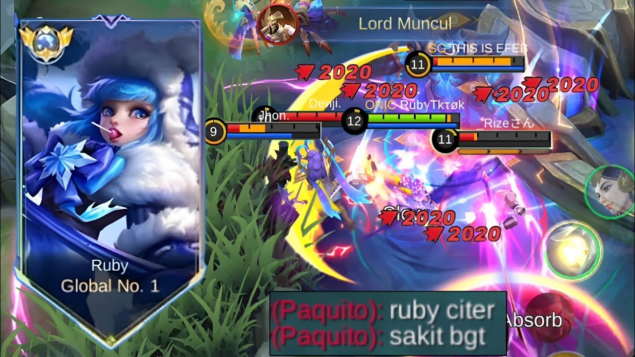 Tips & Trick Jago Main Ruby Pakai Build Semi Tank!! No Cooldown, Full Spell Vamp!!