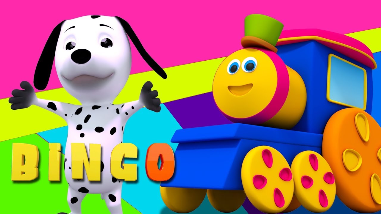 bob xe lửa | bingo con chó | vần điệu cho trẻ em | trẻ em bài hát | Bob Bingo the Dog Song