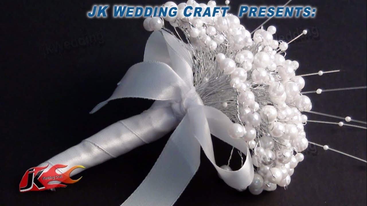 How To make Pearl Wedding Bouquets | DIY Tutorial | JK Wedding Craft 002