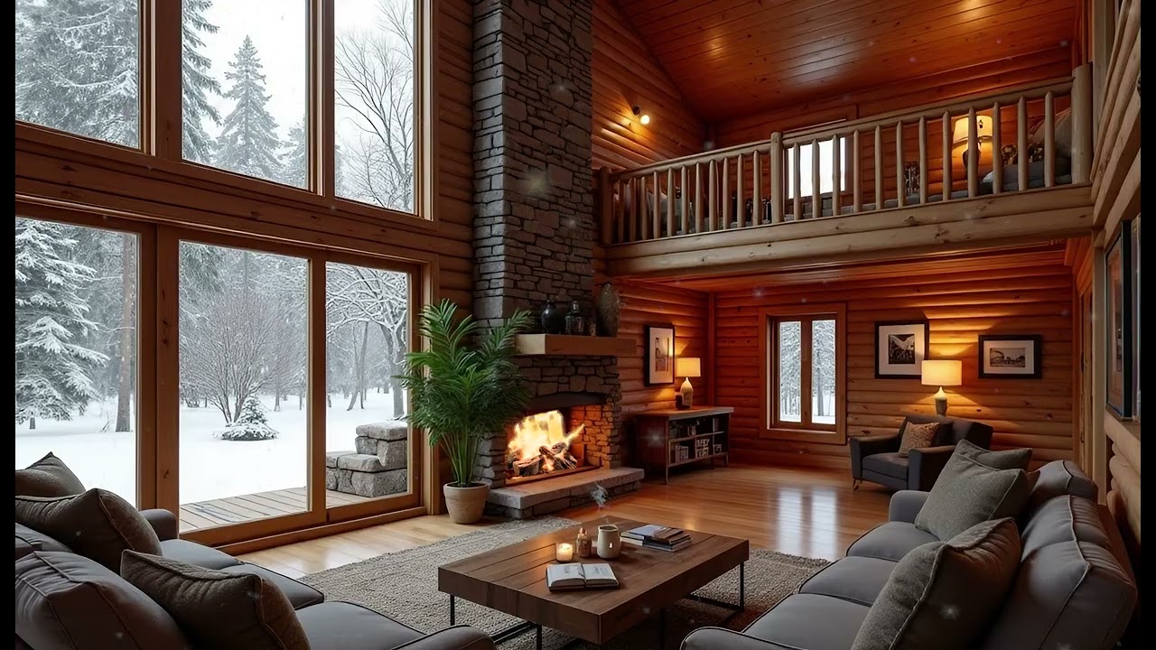 Cozy Fireplace Ambience with Soft Music｜Calm Meditation, Stress Relief, Focus for Work & Study