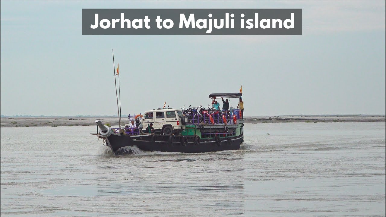 Ferry across the Brahmaputra river from Jorhat to Majuli Island