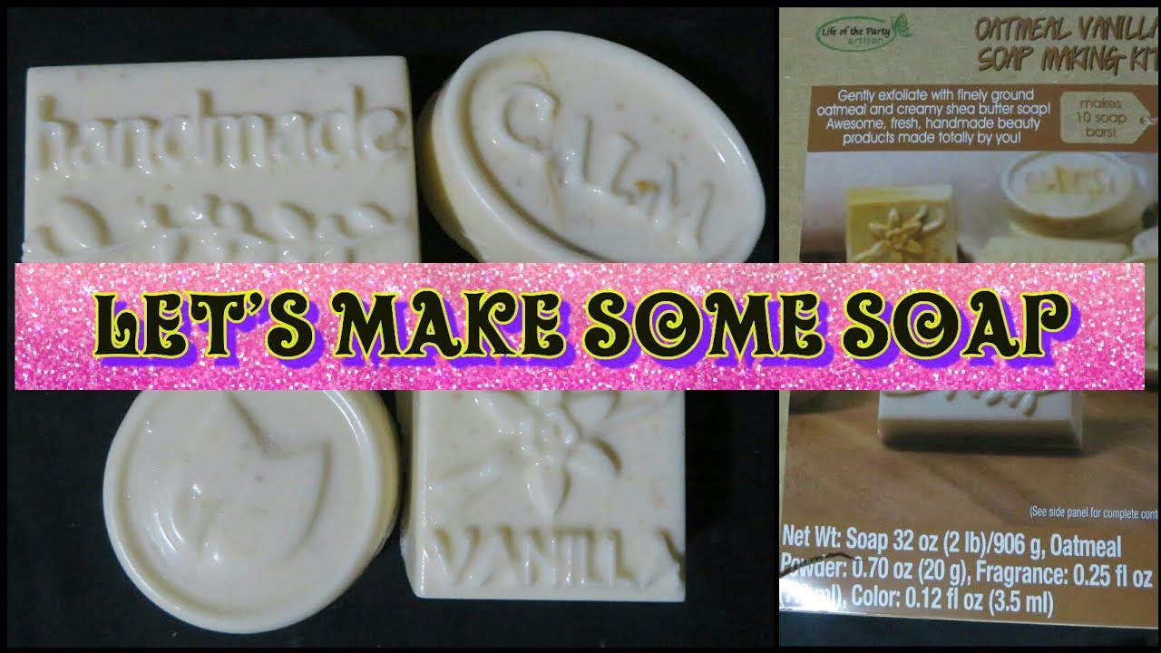 Oatmeal vanilla soap making kit from Hobby Lobby