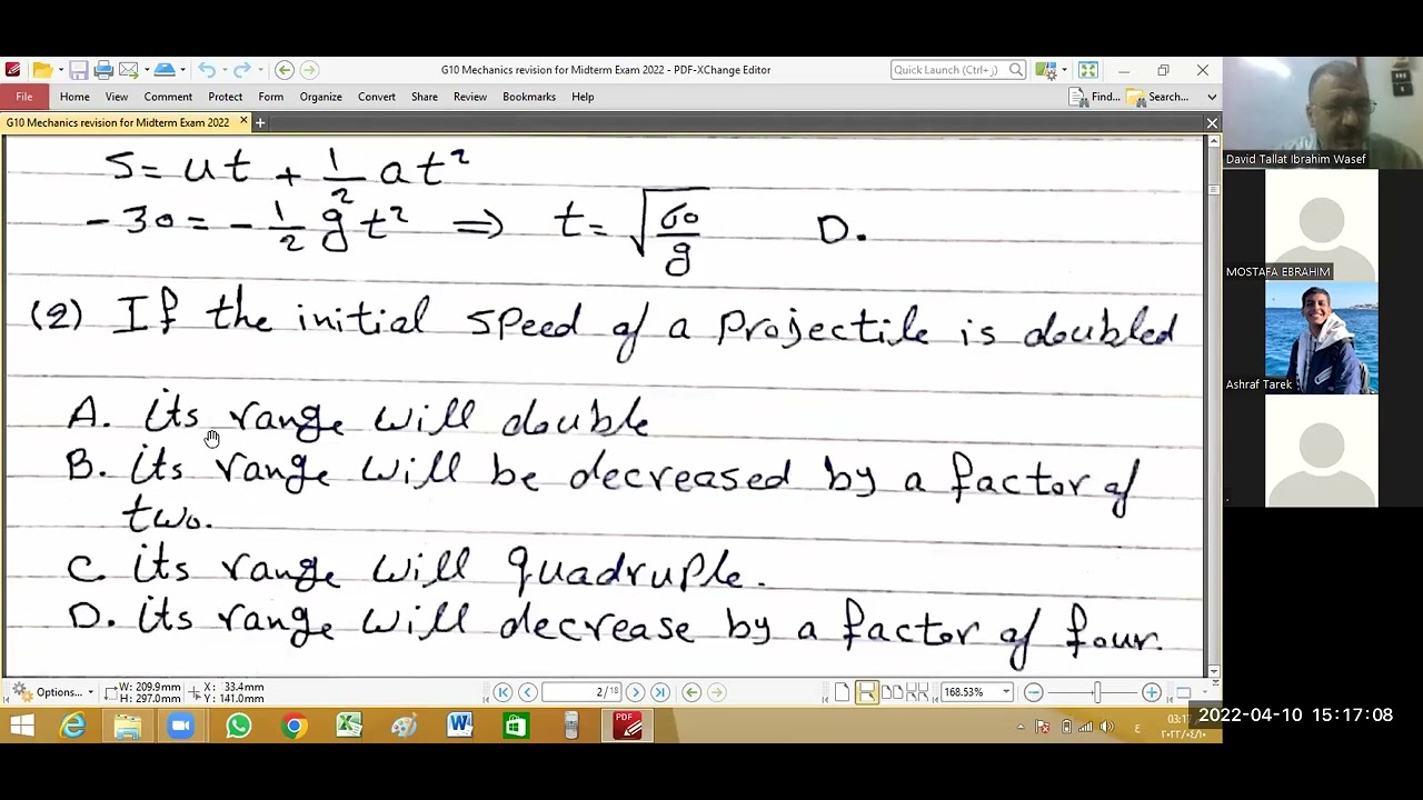 STEM G10 Mechanics Mid-Term Revision | David Tallat | BS Math Club