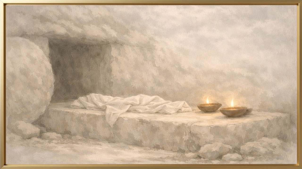 Easter Resurrection TV Art 4K | Empty Tomb Christian Painting Screensaver